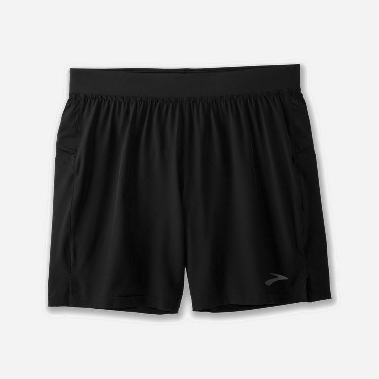 Brooks Sherpa 7 2-In-1 NZ - Men's Running Shorts - Black (27164-ZOXL)